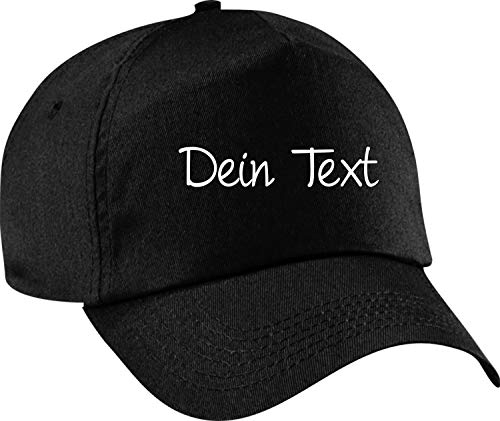 ShirtInStyle Basecap, mit deinem Wunschtext Bedruckt, super Geschenkidee, Mütze Kappe Hut Cap, Farbe Schwarz