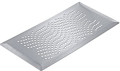 Stiebel Eltron Rechteckiges Luftgitter LVE FG-W für den Fußbodenauslass LVE FA, geeignet für den Fußboden im Zuluftbereich, Edelstahl gebürstet, Design Welle, 231969
