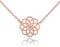 namana Rosegold Mandala Anhänger mit Halskette für Damen, kleine Rosegold Anhänger mit Ketten für Frauen und Jugendliche, Mädchen, Mandala Blumen Schmuck für Frauen Mandala Blumen Anhänger Kette