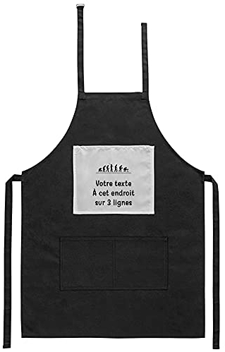 Mygoodprice Grillschürze, Schwarz, Piktogramm Evolution Geek mit Text