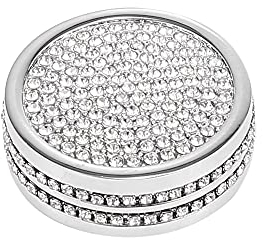 X AUTOHAUX Auto Knopfabdeckung Bling Multimedia Knopf Abdeckung Innenausstattung Taste Dekorationsring Trim Aufkleber Zubehör für Mercedes-Benz C250 GLK300 GL400