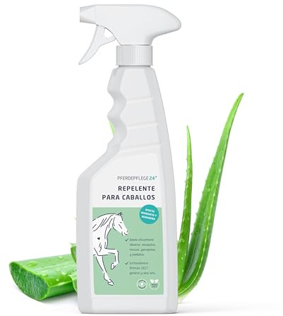 PFERDEPFLEGE24 Spray Repelente Moscas para Caballos con DEET - Protección Instantánea y Duradera contra Insectos - Fórmula Concentrada y Efectiva 500ml