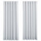 PONY DANCE Vorhang Wärmeisolierend Extra Breite Gardinen Wohnzimmer 2er Set H 245 x B 200 cm Verdunklungsvorhänge mit Ösen Thermal Curtains for Living Room, Grau-weiß