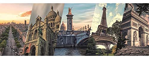 Puzzle 2000 pièces panoramique : Paris Collage