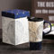 DUSVALLY Ceramic Mug Tall Coffee Mug with Lid and Gift Box 17oz.Starstruck