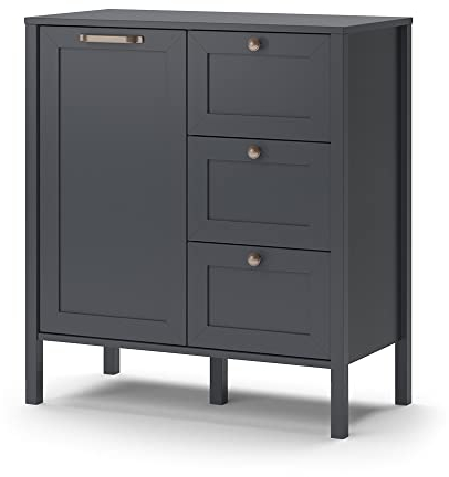 Vicco Kommode Ewan, Kommodenschrank, Anthrazit, 80.3 x 89.9 cm