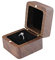 FuninCrea Personalisierte Holz Ring Box, kleine Verlobungs Ringschatulle mit Single Slot, Quadratische Hochzeit Ringe Schachtel Retro Ringe Geschenkbox für Hochzeitszeremonie, Valentinstag (Schwarz)