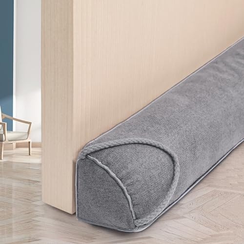 HooTown Zugluftstopper für türen, 102cm Schwerer Zugluftstopper tür Zugluftstopper Windstopper Türluftstopper für Schutz Zugstopper Türluftstopper Haustür Kältestopper für Türen & Fenster, Grau