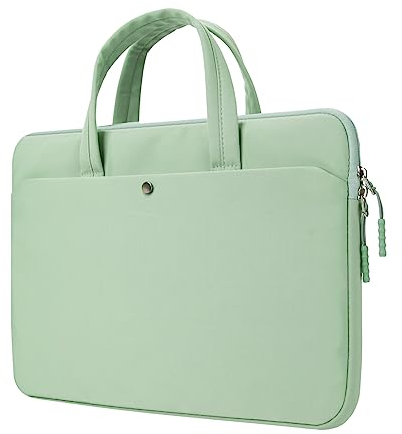 jooeer Housse Portable 13 Pouces Pochette Ordinateur Compatible avec MacBook Air Pro M2 M1 13 Chromebook Notebook 13,3, Imperméable Sacoche de Protection PC avec Poignée pour Femme Homme, Vert