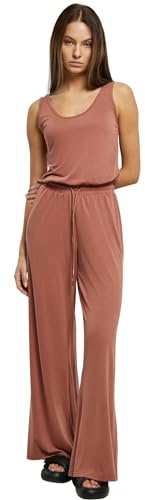Urban Classics Damen Jumpsuit Ladies Long Sleevless Modal Jumpsuit Terracotta XXL