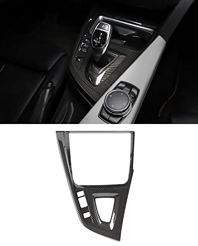 SHSBSCAR Kohlefaser-Stil Schalthebel Abdeckung Rahmen Aufkleber Innenverkleidung für BMW F30 F31 F34 3er, F32 F33 F36 4er (2013-2015)