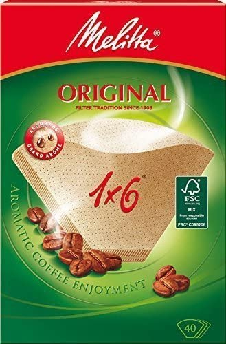 400x Melitta Original 1x6 (Grösse 6) Filtertüten/Kaffeefilter (Naturbraun / 3 Aromazonen-Filter (Melitta 1x6, 400 Filter)