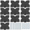 Kurtzy 10 Pack Black Cabinet Door Knobs - 42 x 22mm Zinc Alloy Door Handles with Screws - Pull Door Leaf Drawer Knobs Hardware for Kitchen Cupboards, Cabinets, Dressers, Wardrobe