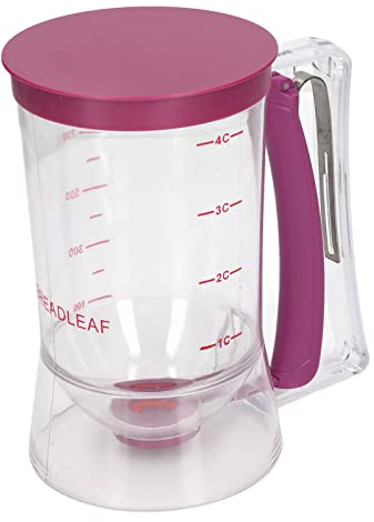 Pancake Batter Dispenser, 900ml Batter Separator with Measuring Label for Pancakes, Cupcake, Waffle, Muffin Mix, Crepe & Cake