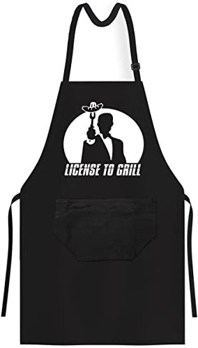 OM3® Licence to Grill Special Agent - Grill-Schürze - Parodie - BBQ Küchenschürze für Erwachsene Unisex