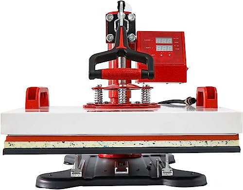 HACSYP Máquina de Prensa de Calor for Camisetas, máquina de Transferencia por sublimación de impresión de Concha giratoria de 360 ​​Grados, 38 x 38 cm for Camisetas, Sombreros, Alfombrillas de ratón