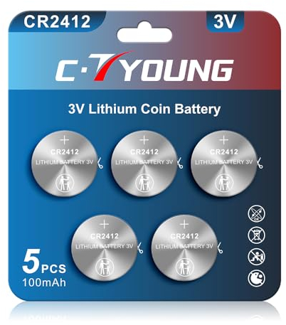 CR2412 Lithium 3V 4er-Pack für Autoschlüssel Fob Batterie Smartwatch