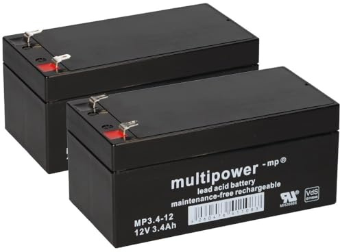 Ersatzakku Passend Für Alber Scalamobil 2 X 12V 3,4Ah 24V Blei Akku - Ersatzakku - 12V - 3.4Ah - Blei Akku - Zyklenakku - Rollstuhl - 134x67x67mm