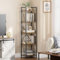 YITAHOME Bookshelf 5 Tier, Industrial Bookcase Floorstanding Shelving Unit Wooden Shelf and Metal Frame Storage Rack for Living Room Home Office Kitchen Bedroom, Rustic Brown Book Shelf