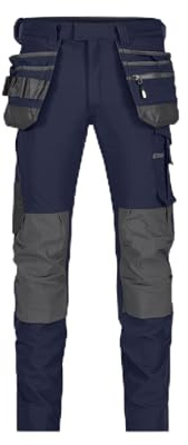 DASSY® Matrix Stretch-Arbeitshose mit Holstertaschen und Kniepolstertaschen - Größe 56 - NACHTBLAU/ANTHRAZITGRAU