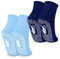 TENQUAN Yoga Socken 2 Paar Anti-Rutsch Socken Rutschfeste Griffsocken für Yoga, Pilates, Barre, Sport und Bewegung, Heim, Krankenhaus für Damen Herren (2 Paar Blau, Unisex 35-38)