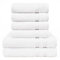 Hammetex 6 teiliges Handtuch Set, 100% Baumwolle Weich Saugstark Qualität Handtücher Set, 2 Badetücher 70x140 cm, 4 Handtücher 50x100 cm, Weiß