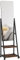 HOMCOM Standspiegel rechteckig Bodenspiegel rollbar mit verstellbarem Winkel 2 Regale 4 Rollen - ABM. 42L x 37l x 155H cm - schwarz und braun rustikal