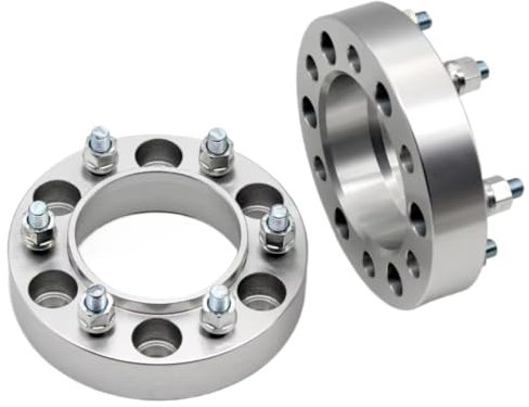 Spurverbreiterung Für Nissan Für Navara NP300 Für Murano Für Pathfinder Für NAVARA D40/D23 2X 25/30/35/40/45mm PCD 6x114,3 66,1mm Spurverbreiterungen Adapter 6 Lug Auto Distanzscheiben(45mm Silver)