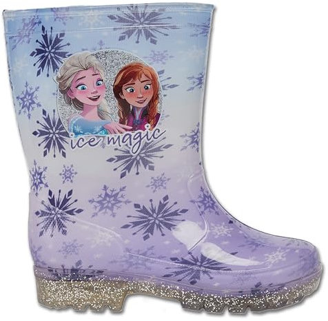Disney Frozen, stivali di gomma Elsa & Anna per bambini, stivali di gomma per bambini, Viola, 28 EU