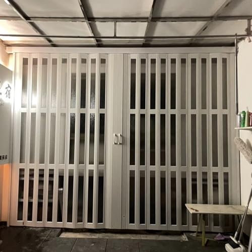 Portes pliantes télescopiques Portes pliantes avec poignées/ verre, Porte coulissante de séparation de pièce, Porte accordéon intérieure pour placard Balcon Chambre à coucher Salon Cuisine Buanderie S