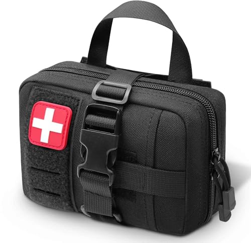 Ifak Pouch Rip Away, Molle First Aid Pouches, Tactical Duty Belt EMT Medical Holder Bag for Camping Hiking Travel