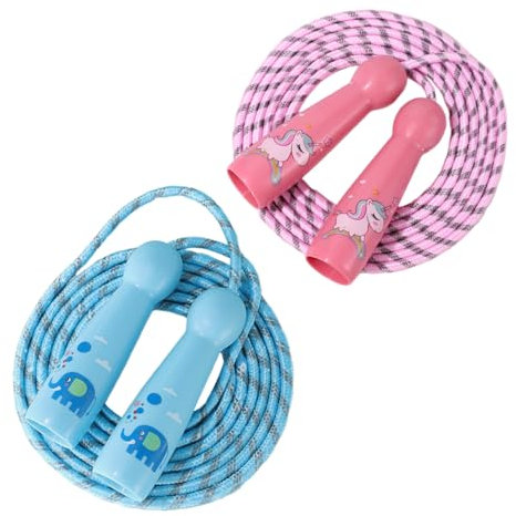 2 Piezas De Cuerdas Para Saltar Para Niños, Cuerdas Para Saltar Deportivas Ajustables, Accesorios Para Cuerdas Para Saltar Para Niños Y Niñas, Asas De Agarre Cómodas, Equipos Deportivos Y De Fitness