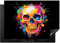KitchenYeah© Herdabdeckplatte 75x52 cm Einteilig Ceranfeld Abdeckplatte Küche Deko Ceranfeldabdeckung Herdabdeckung Induktionsmatte Totenkopf - Graffiti - Schädel - Bunt