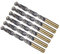 METALLIXITY Mèche de Forage (12mm) 6pcs, Acier Rapide 4341 Tige Droite 118° Finition Noir et Or pour Cuivre Aluminium Bois Plastique Métal Moyennement Dur