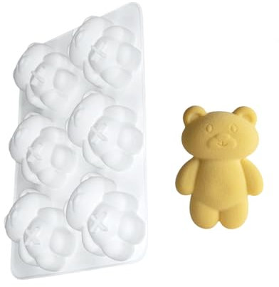 Lebensmittelqualität Silikon Mousses Kuchenform Kreativer 6 Gitter Bären Form Dessert Schimmel Nicht Schicht Pralinen Cupcake Backwares