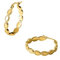Purelei® PURELEI Koko Creolen – Edle Ohrringe mit matten ovalen Details & Metallkügelchen – Edelstahl in Gold, Silber oder Roségold – 24 mm Durchmesser (Gold)