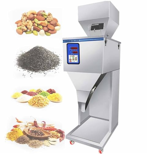 DDZJTPP 200W 10-999g/10-1500g/10-3000g Automatisch Pulver Abfüllmaschine Pulverfüllmaschine Mikrocomputergesteuerte Verpackungsmaschine Trennzeichen für Tee/Saatgut/Getreide 10gto3000g