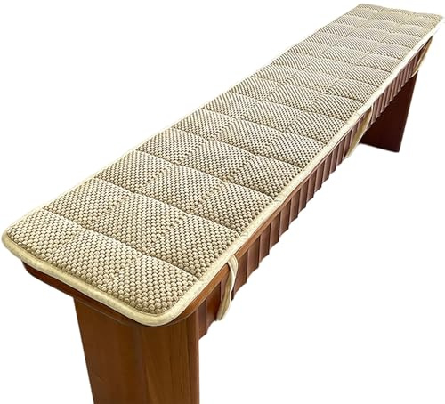 AQIGR Bankauflage Bankkissen Indoor & Outdoor 100×35 120x40 180x40 200x30 cm Sitzkissen für Gartenbank, Stuhl & Fensterbank Waschbare(Khaki,100x35cm)