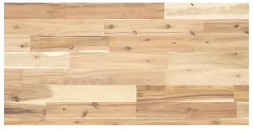 PUGYNBK Piano in legno massiccio di acacia, 60 x 40 x 4 cm, non trattato, piano di lavoro in legno di acacia massiccio, per bagno, cucina o banco da lavoro, piano in legno massiccio facile da pulire