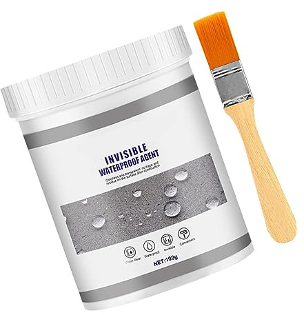 Cocoarm Sellador Impermeable Transparente, Recubrimiento Aislante con Brocha para Pared Azulejo Cemento Fugas Grietas (100 gramos)