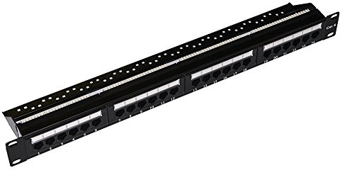 LINK lkp624u Panneau de Brassage 19 Non blindé uTP 24 Ports 8 Broches RJ45 pour réseau catégorie 6, Noir