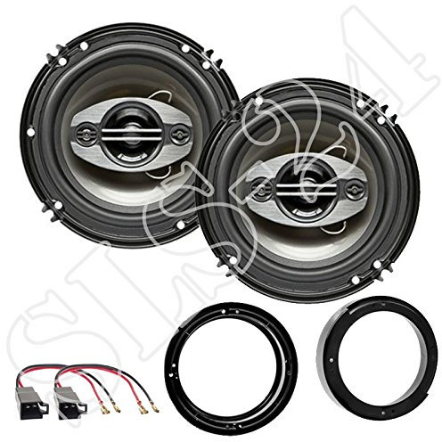 LSP-Set: RS-A1674-90Watt 4-Wege Koaxial Lautsprecher Lautsprecherkabel Ringe für VW New Beetle ab10/1997 Fox ab 2005 Lupo ab10/1996 Polo (9N) 09/2001-04/2005 Polo (9N3) 04/2005-05/2008