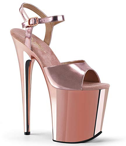 Pleaser FLAMINGO-809 Rose Gold Met. Pu/Rose Gold Chrome UK 5 (EU 38)