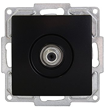 Schalterprogramm Gunsan Visage schwarz (Sat Steckdose TV Antennendose F Stecker)
