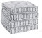 Nicola Spring Grey Stripe Seat Cushions - Pack of 4 - French Mattress Dining Chair Cushions Seat Pads Indoor Kitchen Outdoor Garden Patio Chair Pad Dining Bolster Pillow