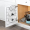 GOTOTOP Support pour Couvercle de Casserole 5 Couches Montage Mural/Porte Support de Couvercle pour le Rangement des Couvercles de Poêles dans l'armoire de Cuisine 43,4 x 27,8 x 9,7 cm