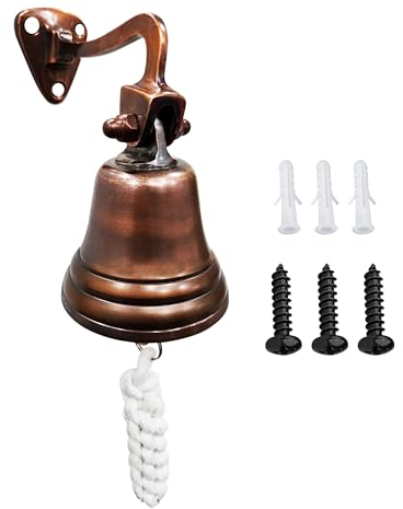 ARSUK Schiffsglocken aus Messing – Antike Wandglocke, Glocke für Türklingel, Schulempfang, Abendessen, Gartendekor, Geschäfte und Hotelservice