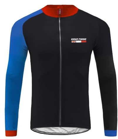 UGLY FROG Men Cycling Jersey Winter Long Sleeve Thermal Fleece Road Bike MTB Tops Outdoor Sports Shirts Bicycle Clothing Thick fabric UK