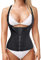Memoryee Damen Unterbrust Korsett Taillenformer Neopren Body Shaperwear Bauch Kontrolle Cincher Verstellbar Trägern Weste/Black/L