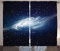 ABAKUHAUS Nebel Rustikaler Vorhang, Milchstraße-Galaxie Weltraum, Wohnzimmer Universalband Gardinen mit Schlaufen und Haken, 280 x 175 cm, Weiß